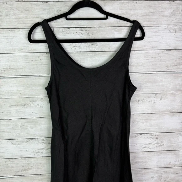 Madewell Scoopneck Sleeveless Midi Dress in 100% Linen Black Size 6 - Picture 8 of 9